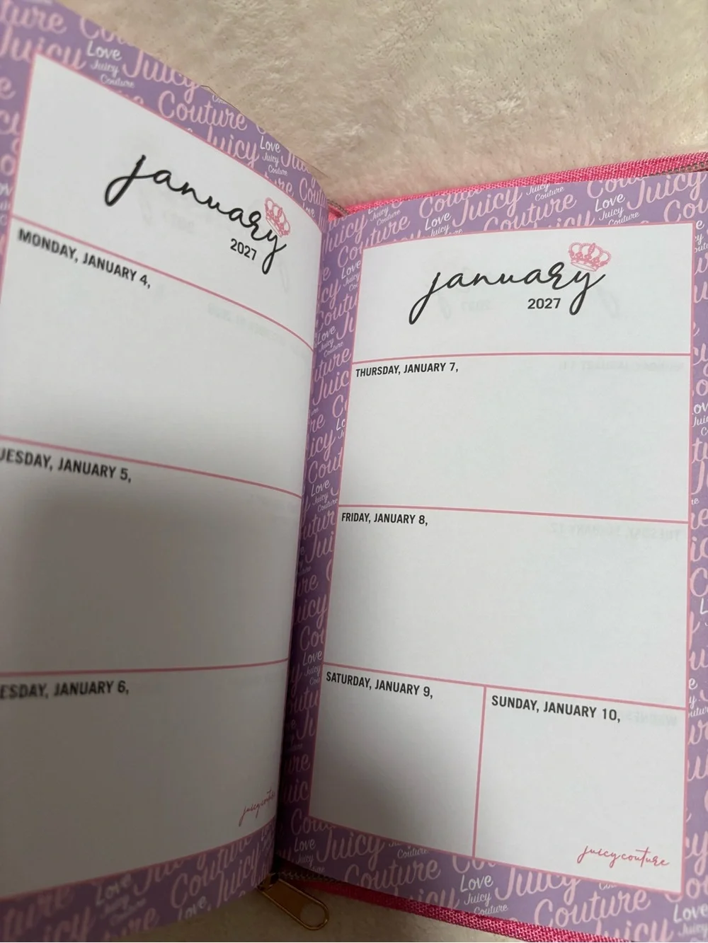 Juicy Couture ‘Juicy Girls Stay Organized’ 18 month planner with Diamond Pen